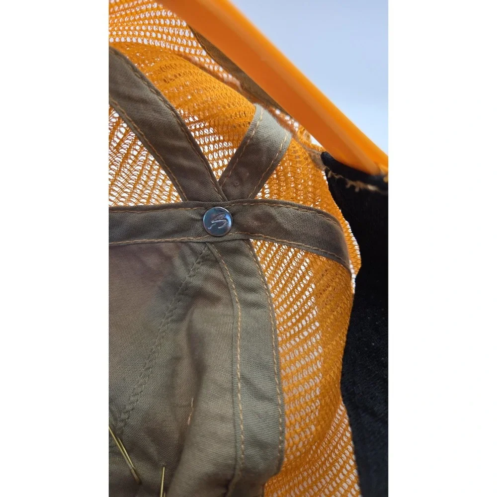 Carhartt Trucker Hat Orange Mesh Snapback Custom Patch Graphic OSFA  Big Bird